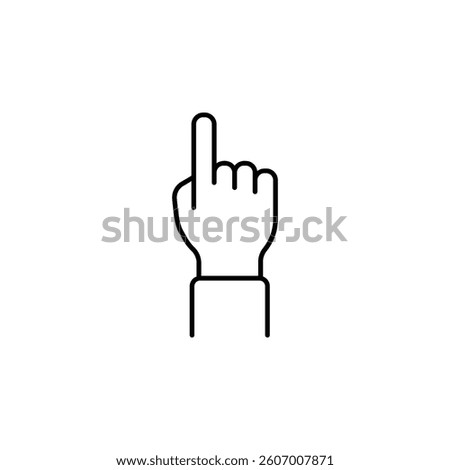 Index finger vector icon. Hand gesture icon line style. perfect use for logo, presentation, website, and more. modern icon design outline style