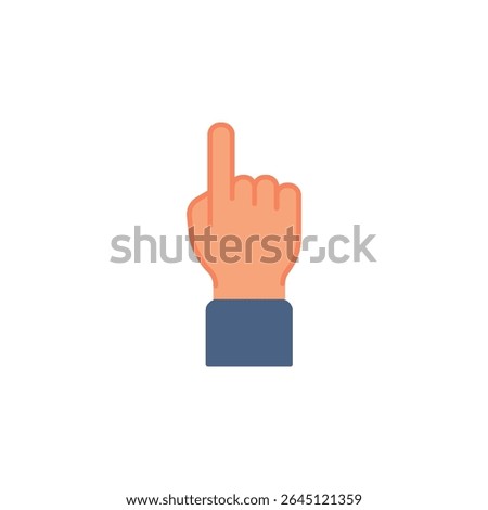 Index finger vector icon. Hand gesture icon flat style. perfect use for logo, presentation, website, and more. modern icon design color style