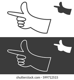 Index finger vector illustration