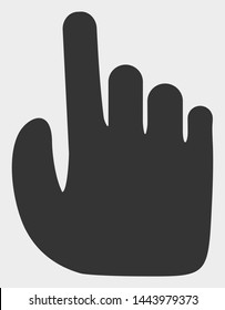Index Finger vector illustration. A flat illustration design of Index Finger icon on a white background.