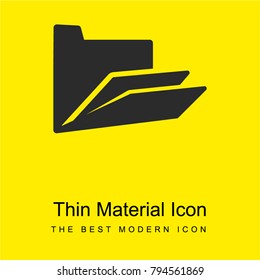 Index folder bright yellow material minimal icon or logo design