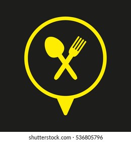 Index, food, fork, spoon, icon, vector illustration EPS 10