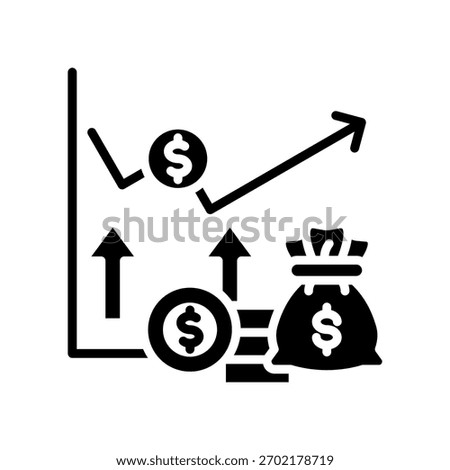 Index Fund Icon Glyph Vector Illustration