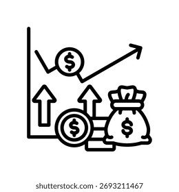 Vektorgrafik der Indexfonds-Symbolzeile