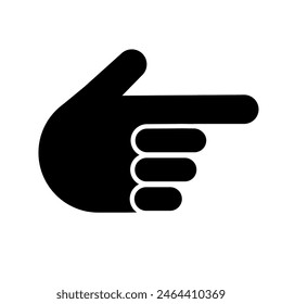 index hand, forefinger, pointer - vector icon	