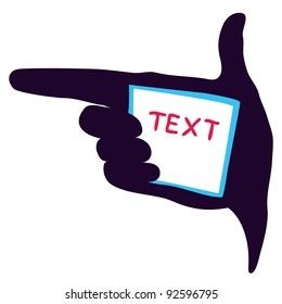 index - the hand. Sheet to record clamp with your fingers