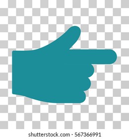 Index Hand vector pictograph. Illustration style is flat iconic soft blue symbol on a transparent background.