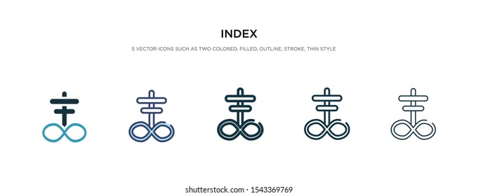 index icon in different style vector illustration. two colored and black index vector icons designed in filled, outline, line and stroke style can be used for web, mobile, ui