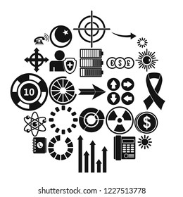 Index icons set. Simple set of 25 index vector icons for web isolated on white background