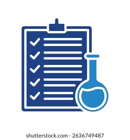 Index List mini illustration dual tone color icon, use for research and development, education, industry, UI, UX kit, app and web development, digital or print.