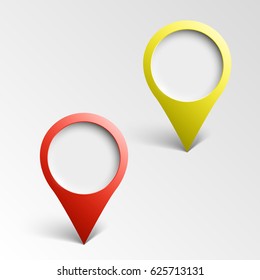 Index location on the map. Pointer position. Marker standing. Indicator destination. Origami infographic colorful banners set. Advertising Design shape. Speech talking cloud. Vector label tag.