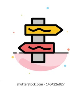 Index, Navigation, Road Abstract Flat Color Icon Template. Vector Icon Template background