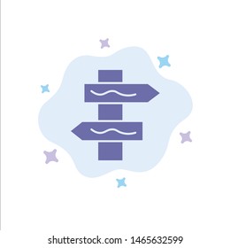 Index, Navigation, Road Blue Icon on Abstract Cloud Background. Vector Icon Template background