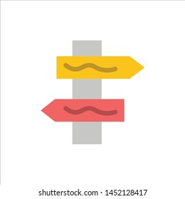 Index, Navigation, Road  Flat Color Icon. Vector icon banner Template