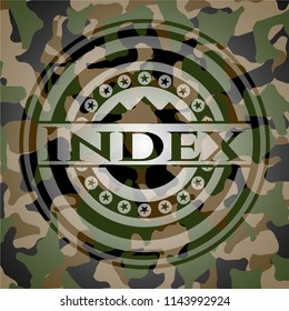 Index on camo texture