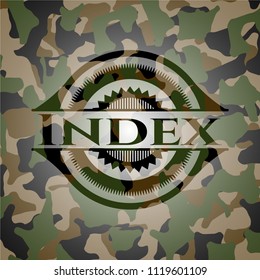 Index on camouflage texture