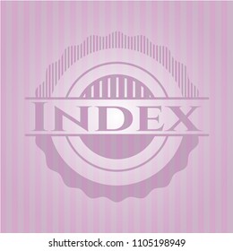 Index pink emblem