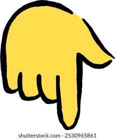 index pointing down Hand Icons Emoji Sticker, funny symbol sticker vector hand gesture emojis icons collection	