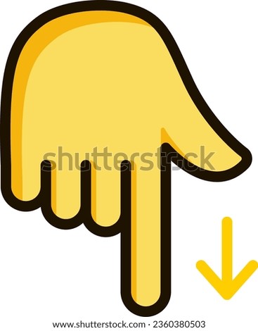 index pointing down icon emoji sticker