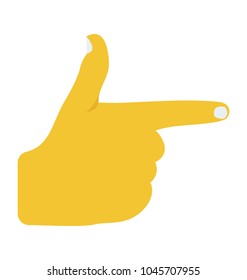 Index pointing with index finger concept of direct pointing