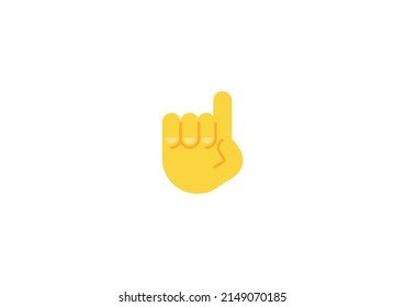 Index Pointing Finger Up Gesture Emoticon. Vector Finger Up Emoji