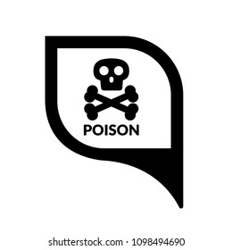 Index of poisonous substances on map pointer.Vector illustration