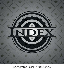 Index realistic dark emblem. Vector Illustration. Detailed.