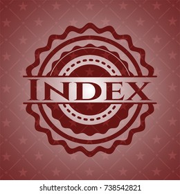 Index red emblem. Retro