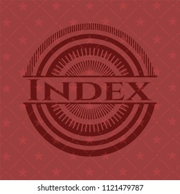 Index retro red emblem