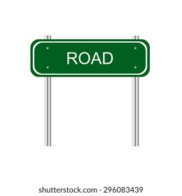 Index road on a green background