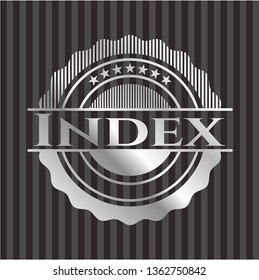 Index silvery shiny badge