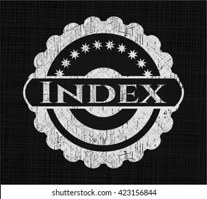 Index written with chalkboard texture