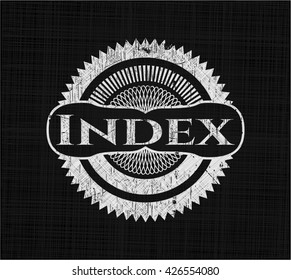 Index written with chalkboard texture