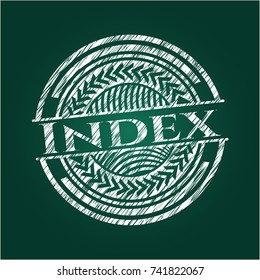 Index written with chalkboard texture
