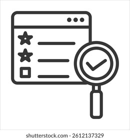 Indexing Icon Vector Illustration Outline