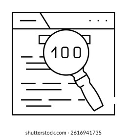 indexing seo line icon vector. indexing seo sign. isolated contour symbol black illustration