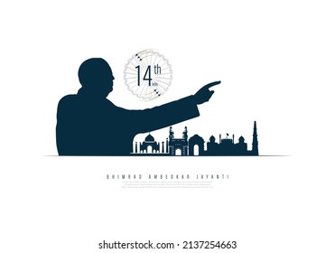 India: 2022,april14 Ambedkar Jayanti vector illustration