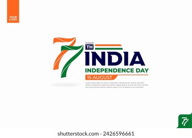 India 77th independence anniversary logotype.