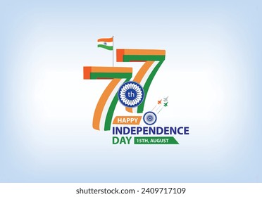 India 77th independence Day poster design 