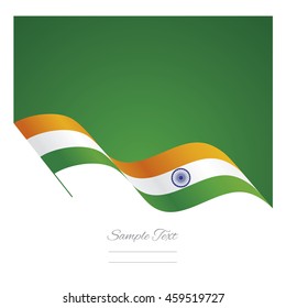 India Abstract Wave Flag Ribbon Vector Stock Vector (Royalty Free ...