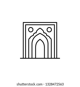 India, arc icon. Element of India culture icon. Thin line icon for website design and development, app development. Premium icon