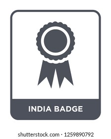 india badge icon vector on white background, india badge trendy filled icons from India and holi collection, india badge simple element illustration