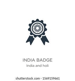 India badge icon vector. Trendy flat india badge icon from india collection isolated on white background. Vector illustration can be used for web and mobile graphic design, logo, eps10