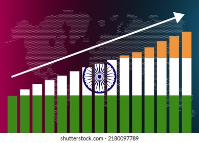 India Bar Chart Graph Increasing Values Stock Vector (Royalty Free ...