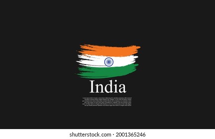 India Brush Flag vector design