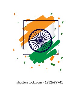 India Brush Logo Vector Template Design Illustration