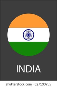 India Circle Flag Vector Icon Stock Vector (Royalty Free) 327133955 ...