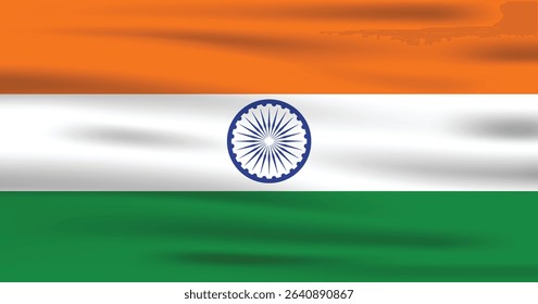 India Country Flag 3d. Official India Flag With Original Color and Size Proportion