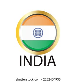 INDIA country flag and map. vectors