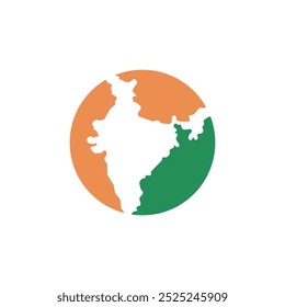 india country map circle border vector icon illustration design